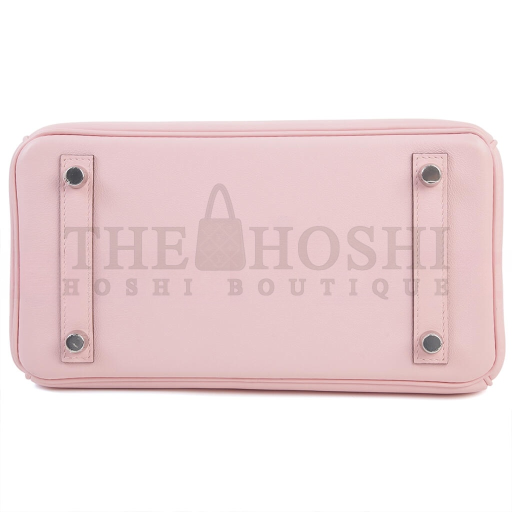 H**me5 BIRKIN 25 SAKURA LEATHER WITH SILVER BUCKLE BAG 4328054179 (25*20*13cm) Master Quality